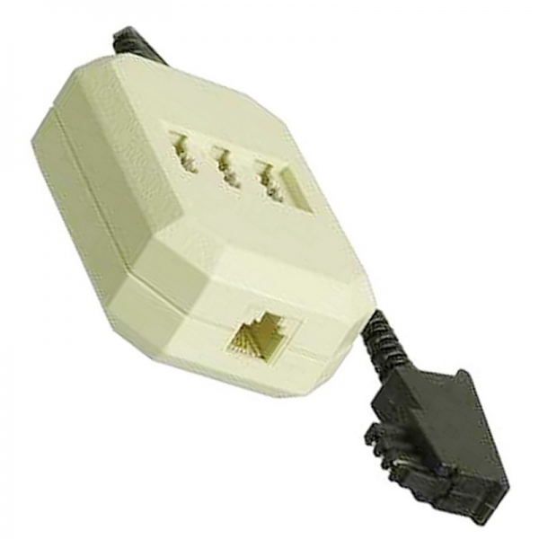 Telefon Adapter Stecker TAE-F Stecker auf RJ11 Buchse 6P4C